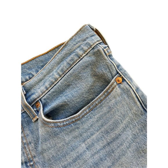 Levis Wedgie Hight Waist Crop Straight Jeans Button Fly - Picture 7 of 11